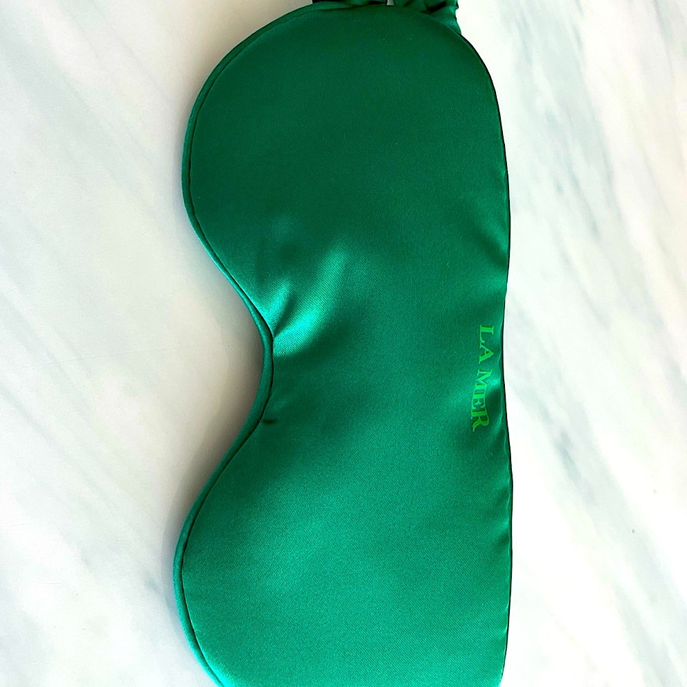 La Mer Green Satin Sleep Mask NWOT